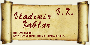 Vladimir Kablar vizit kartica